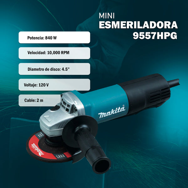 Mini esmeriladora 9557HPG - Makita