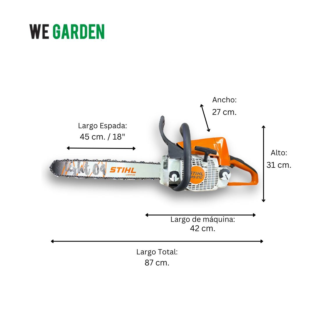 MS 210 Motosierra,45cm/18",63PM3 - STIHL